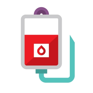 Blood donation bag icon