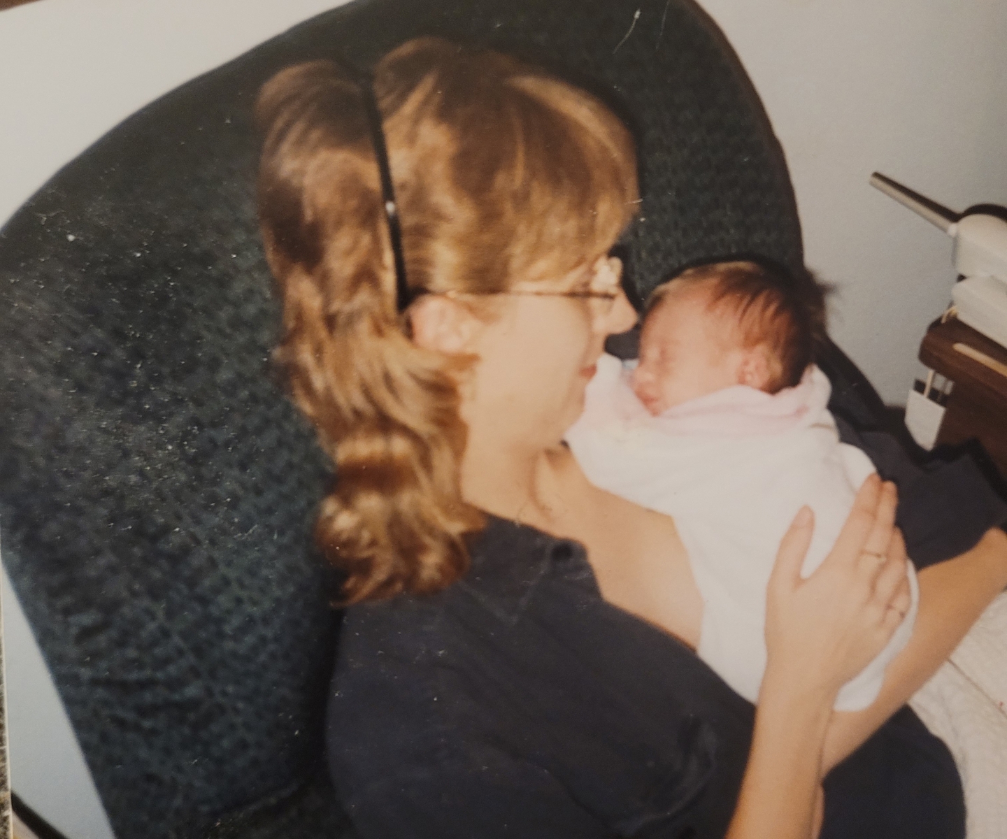 Blood recipient holding newborn